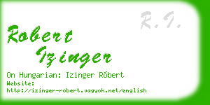 robert izinger business card