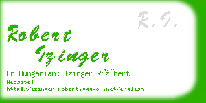 robert izinger business card